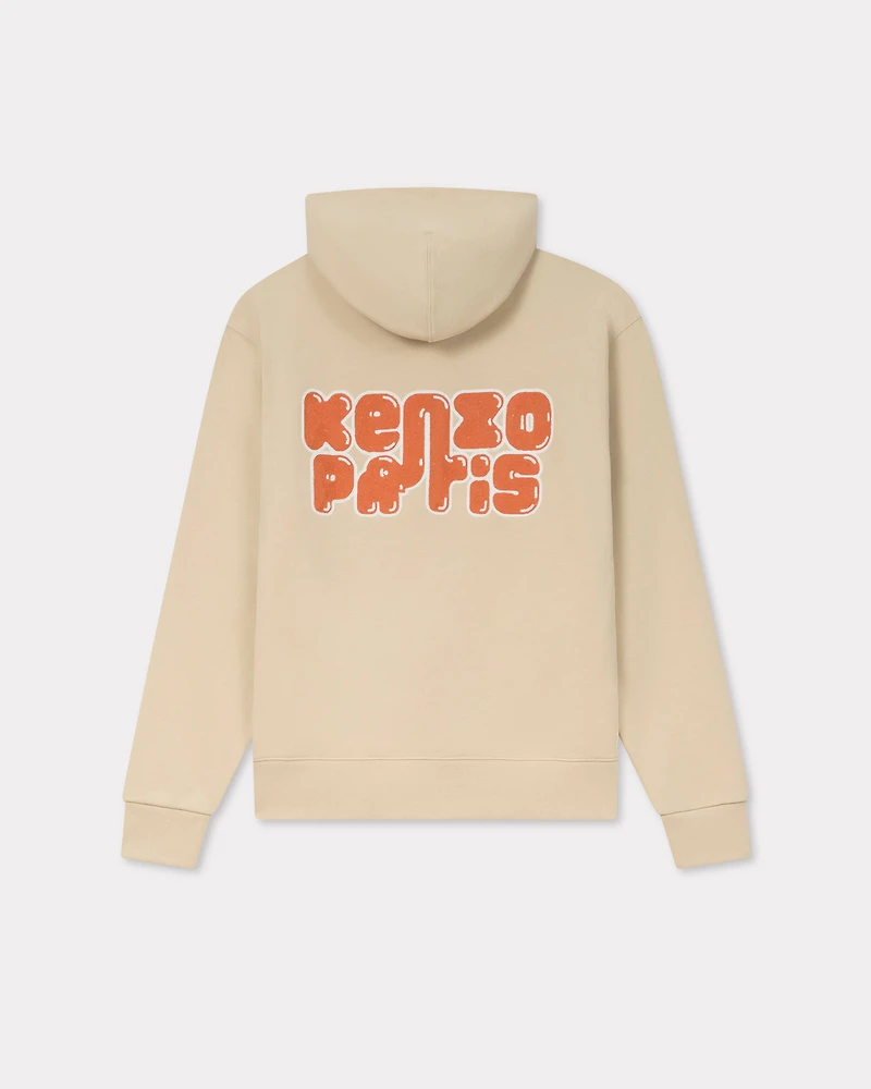 'KENZO Elephant Logo' embroidered full-zip hoodie cotton