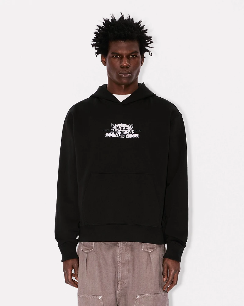 'KENZO Happy Tiger' embroidered hoodie cotton