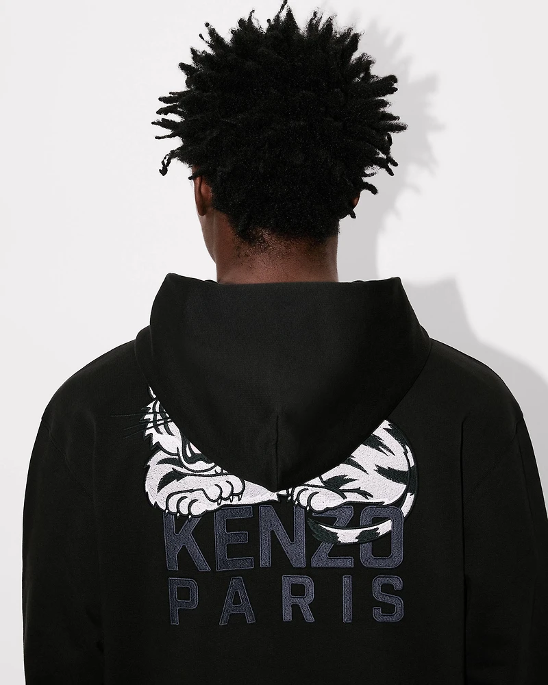'KENZO Happy Tiger' embroidered hoodie cotton