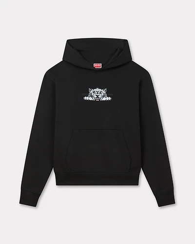 'KENZO Happy Tiger' embroidered hoodie cotton