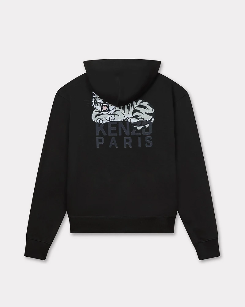 'KENZO Happy Tiger' embroidered hoodie cotton