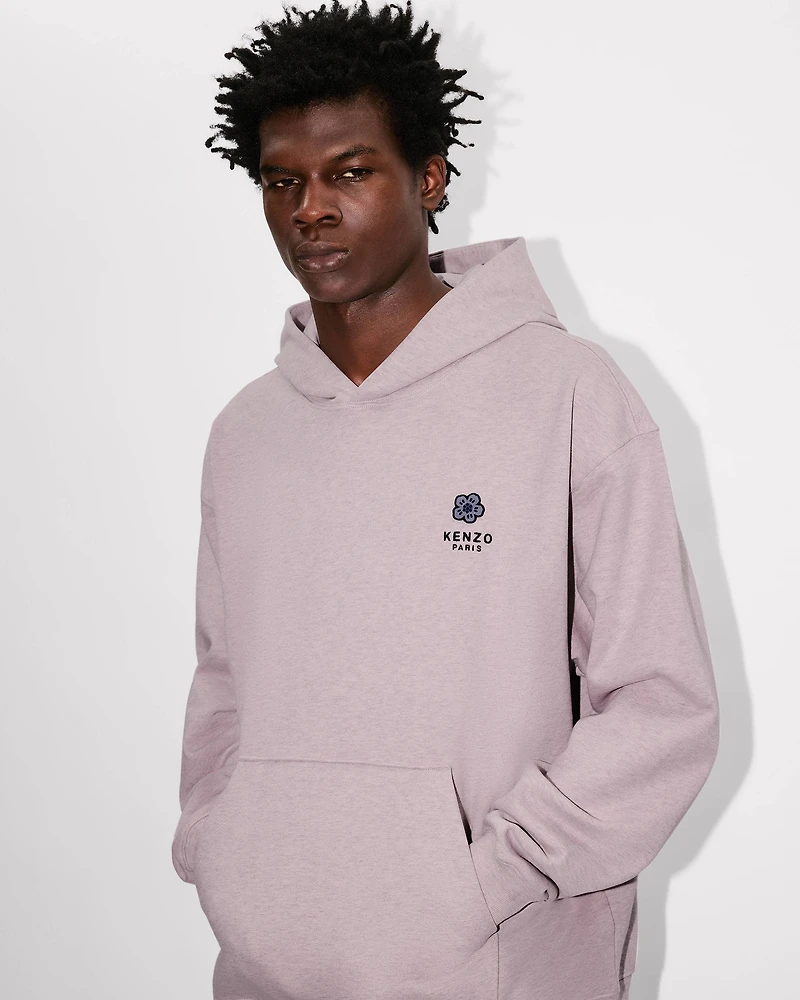 'Boke Flower' embroidered oversized hoodie cotton