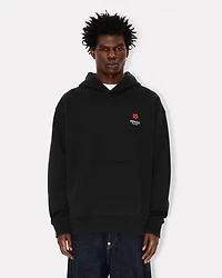 'Boke Flower' embroidered oversized hoodie cotton