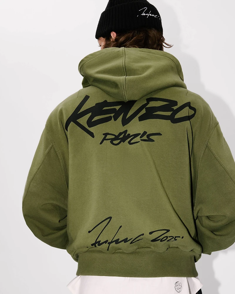 'Kenzo x Futura 2000' boxy full-zip hoodie cotton