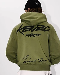 'Kenzo x Futura 2000' boxy full-zip hoodie cotton