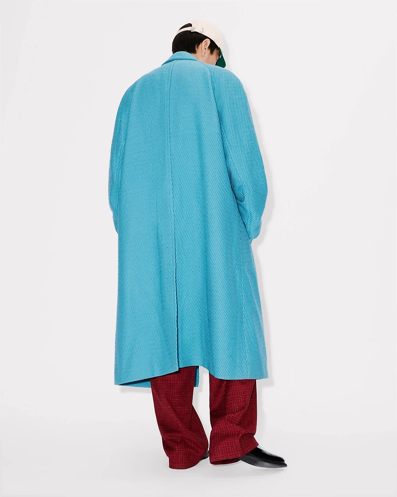 Wrap coat mixed virgin wool