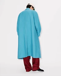 Wrap coat mixed virgin wool