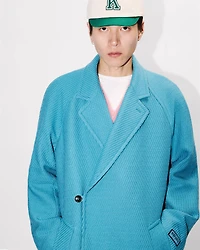 Wrap coat mixed virgin wool