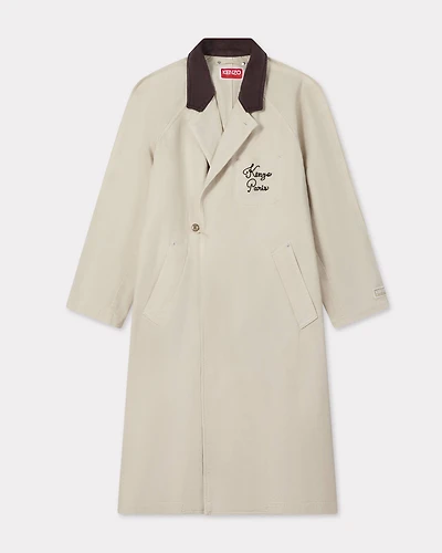 'KENZO Paris Chainstitch' wrap coat washed cotton