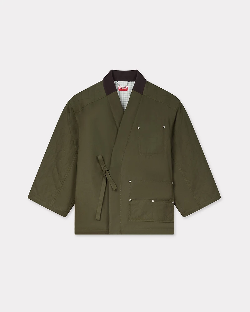 'KENZO Weave' kimono coat cotton