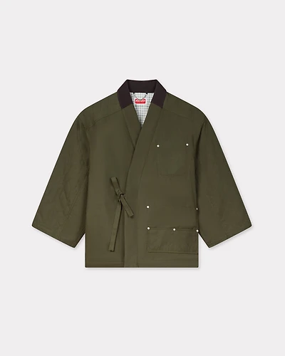 'KENZO Weave' kimono coat cotton