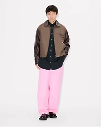'KENZO Weave' double knee pants washed cotton