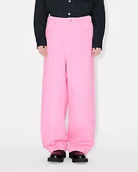 'KENZO Weave' double knee pants washed cotton
