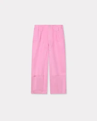 'KENZO Weave' double knee pants washed cotton