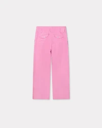 'KENZO Weave' double knee pants washed cotton