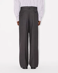 'KENZO Weave' straight tailored pants wool jacquard