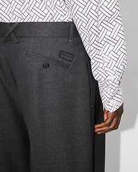 'KENZO Weave' straight tailored pants wool jacquard