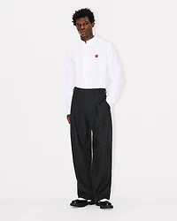'KENZO Weave' straight tailored pants virgin wool jacquard