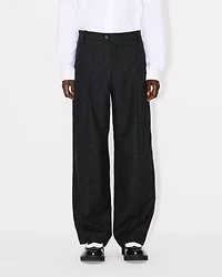 'KENZO Weave' straight tailored pants virgin wool jacquard