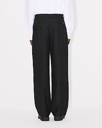 'KENZO Weave' straight tailored pants virgin wool jacquard