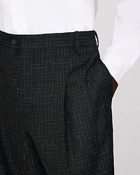 'KENZO Weave' straight tailored pants virgin wool jacquard