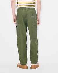 'KENZO Elephant Logo' embroidered cargo jogpants coated cotton