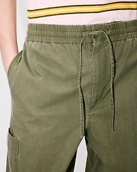 'KENZO Elephant Logo' embroidered cargo jogpants coated cotton