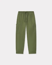 'KENZO Elephant Logo' embroidered cargo jogpants coated cotton