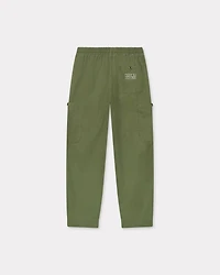 'KENZO Elephant Logo' embroidered cargo jogpants coated cotton