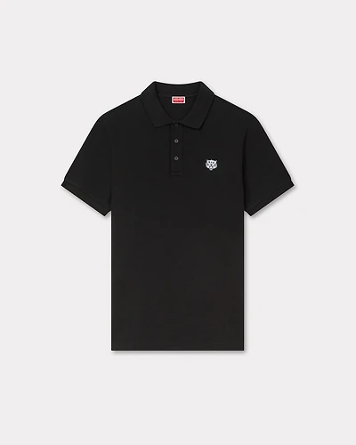 'KENZO Happy Tiger' embroidered slim polo cotton