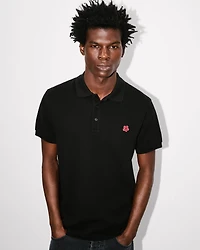 'Boke Flower' embroidered slim polo
