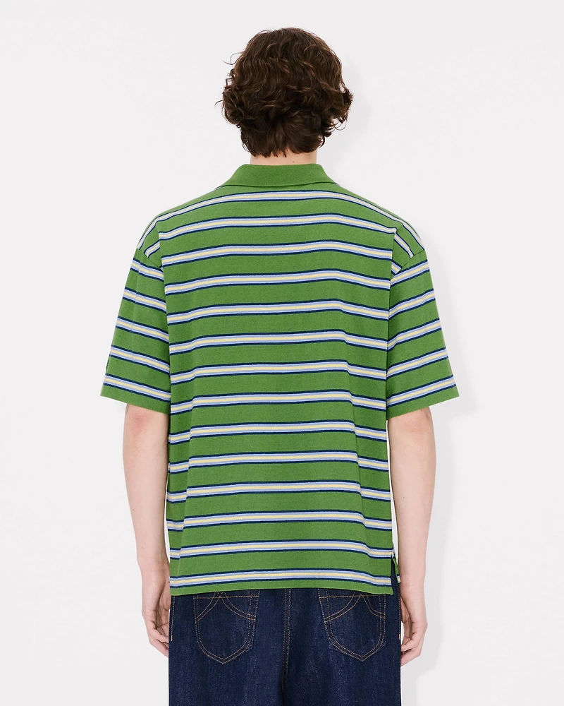 'KENZO Coast Lines' embroidered boxy polo cotton linen