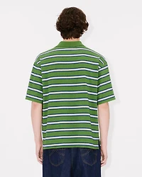 'KENZO Coast Lines' embroidered boxy polo cotton linen