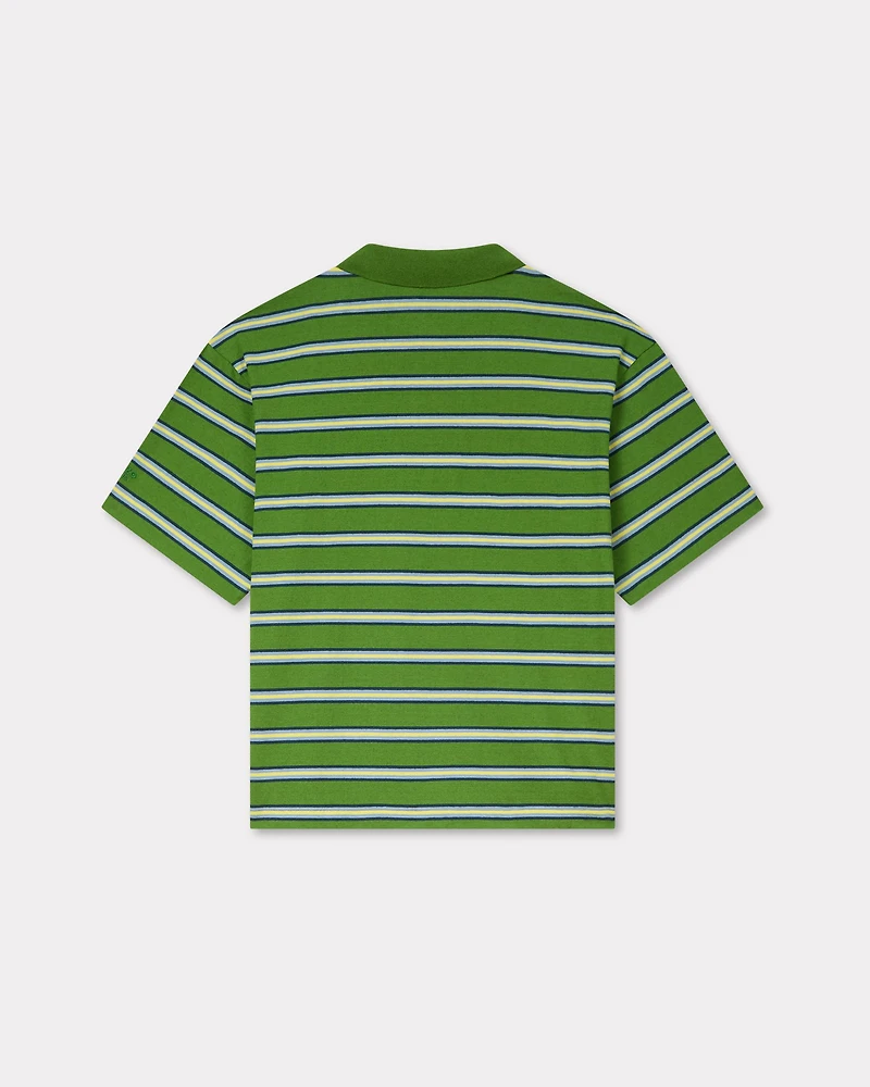 'KENZO Coast Lines' embroidered boxy polo cotton linen