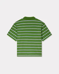 'KENZO Coast Lines' embroidered boxy polo cotton linen