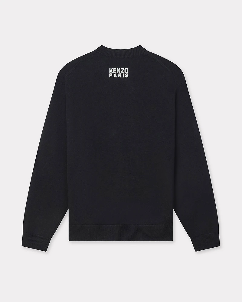 'KENZO Happy Tiger' embroidered jumper cotton and Merino wool
