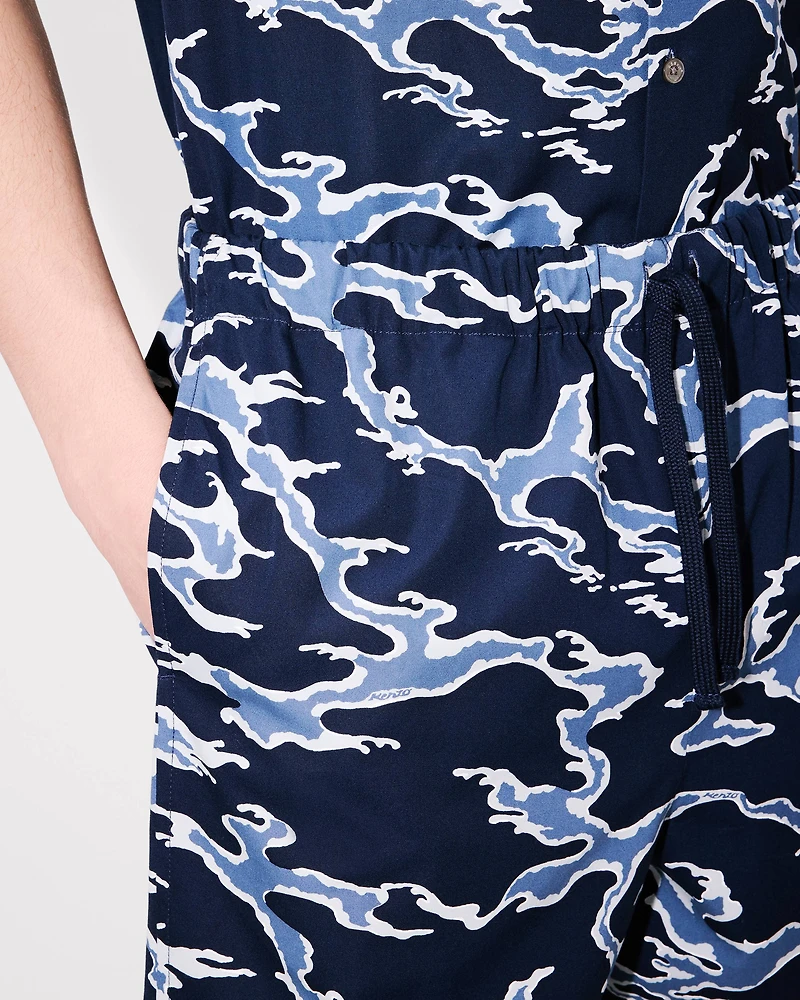 'KENZO Ocean Camo' elasticated short cotton