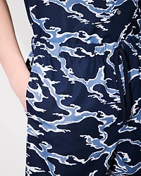 'KENZO Ocean Camo' elasticated short cotton