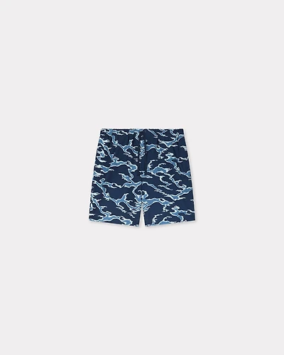 'KENZO Ocean Camo' elasticated short cotton
