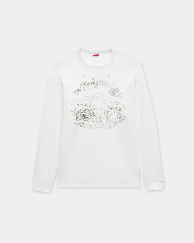 'KENZO Cartoon' coloring relax T-shirt cotton