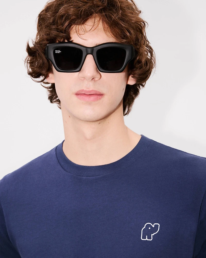 'KENZO Elephant Logo' embroidered slim T-shirt