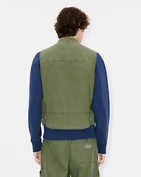 'KENZO Elephant Logo' embroidered multipocket gilet coated cotton