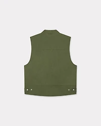 'KENZO Elephant Logo' embroidered multipocket gilet coated cotton