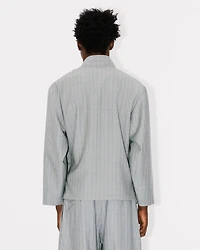 'KENZO Leaf Stripe' kimono jacket wool jacquard