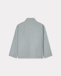 'KENZO Leaf Stripe' kimono jacket wool jacquard