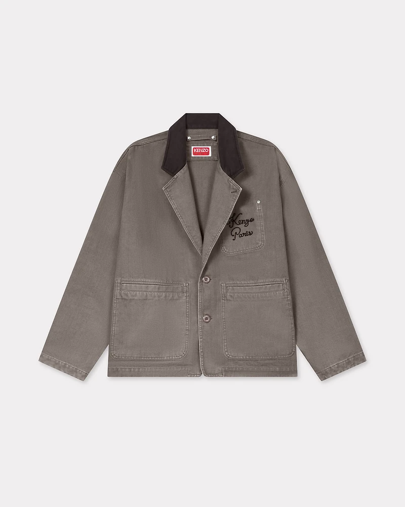 'KENZO Paris Chainstitch' workwear jacket washed cotton