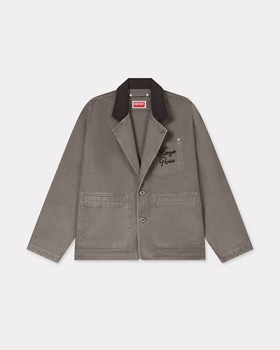 'KENZO Paris Chainstitch' workwear jacket washed cotton