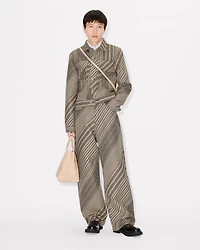'Kenzo Diagonal Stripe' slim pleated trucker jacket