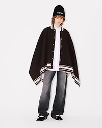 'Kenzo x Futura 2000' poncho in wool