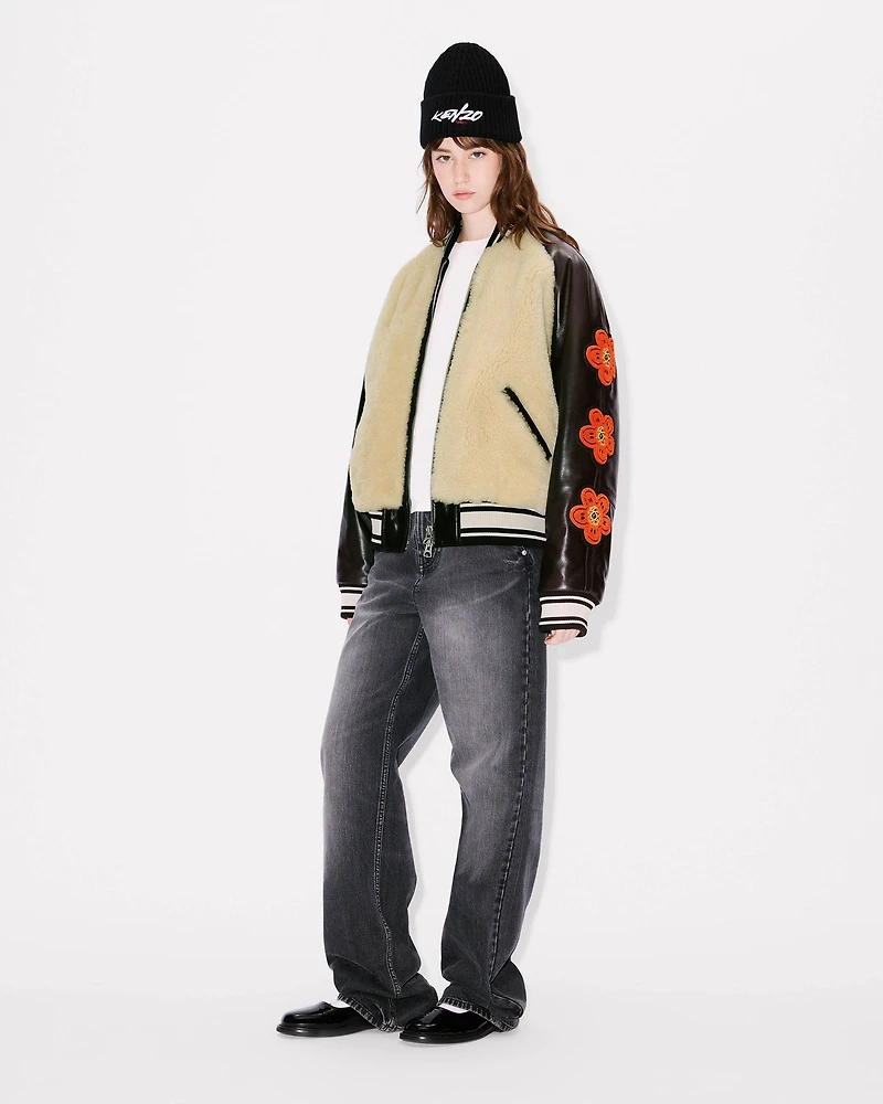 'Kenzo x Futura 2000' genderless shearling varsity